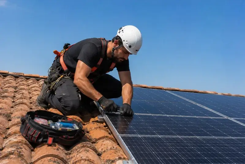Maintenance et monitoring de panneaux solaires au Bosc