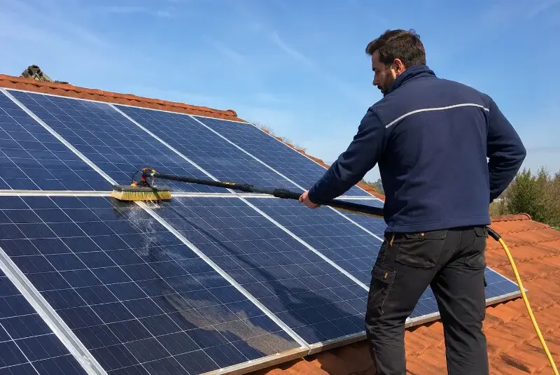 Nettoyage et entretien de panneaux solaires au Bosc